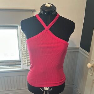 Old Navy Hot Pink Criss Cross Tank Top